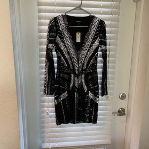 Express Black Sequin Mini Dress – Size Small (New With Tags)